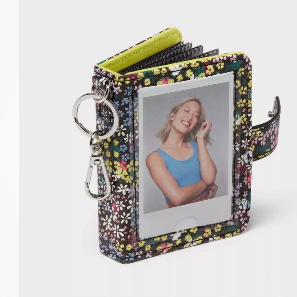 Colorful Floral Keychain Wallet - Picture 2 of 4